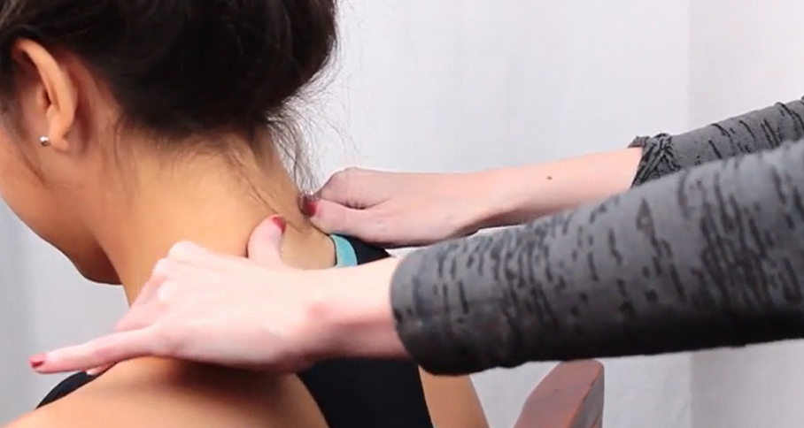 Shoulder and neck relaxation massage