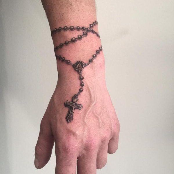 rosary beads tattoo