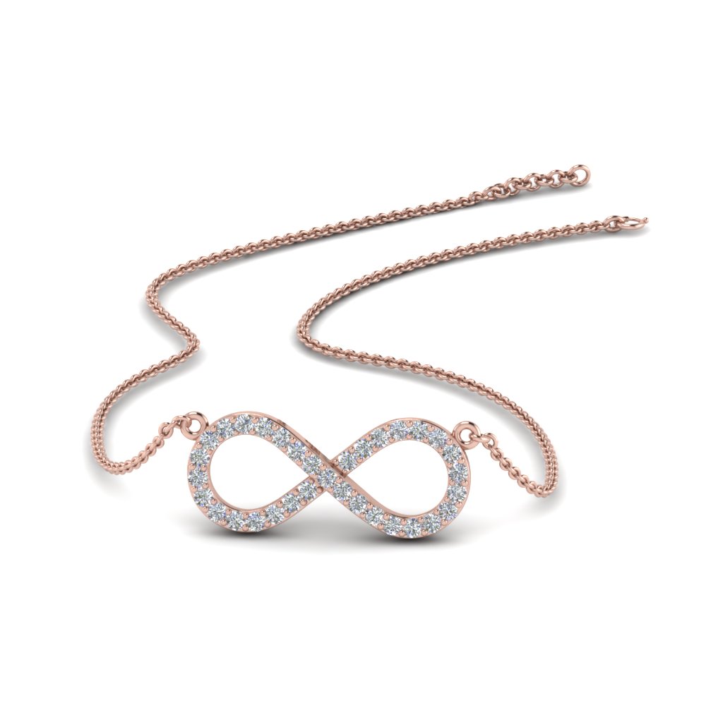 diamond infinity necklace