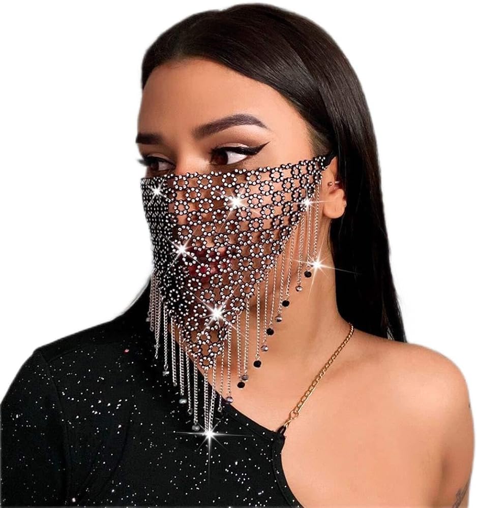 Sparkly Rhinestones Face Masks