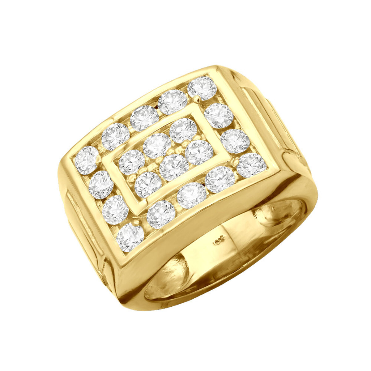 mens gold diamond ring