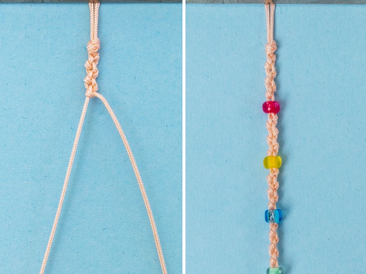 how to make bracelets with string and beads