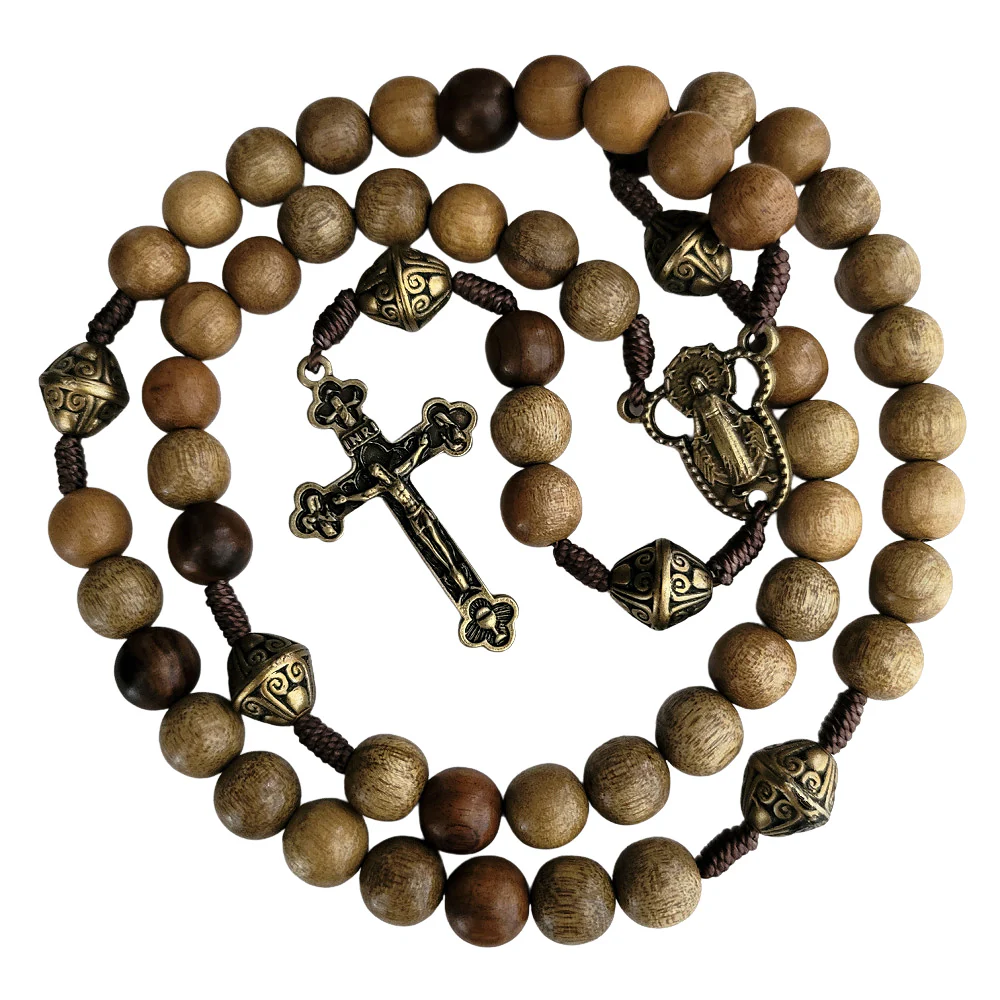 wooden rosary beads