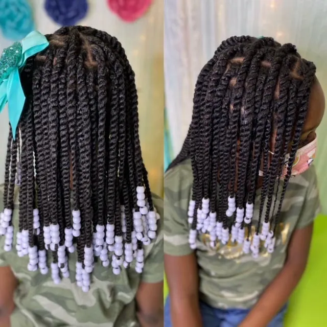 box braids with beads