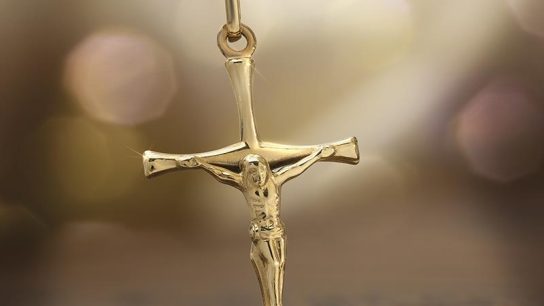 14k gold crucifix pendant