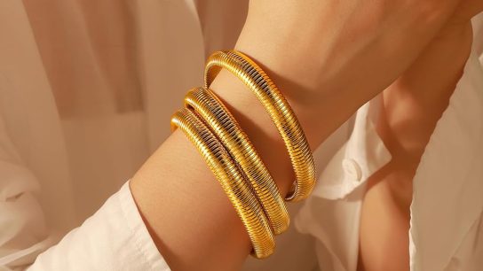 18k gold bangles