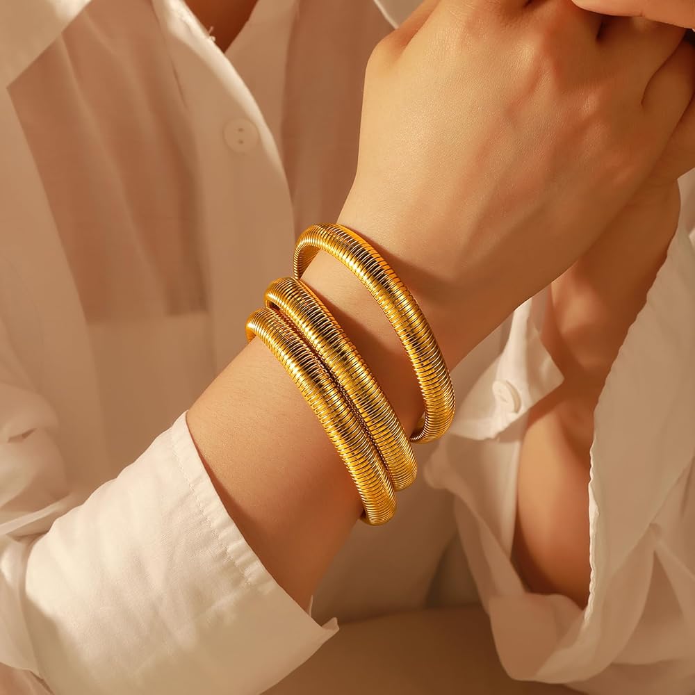 18k gold bangles