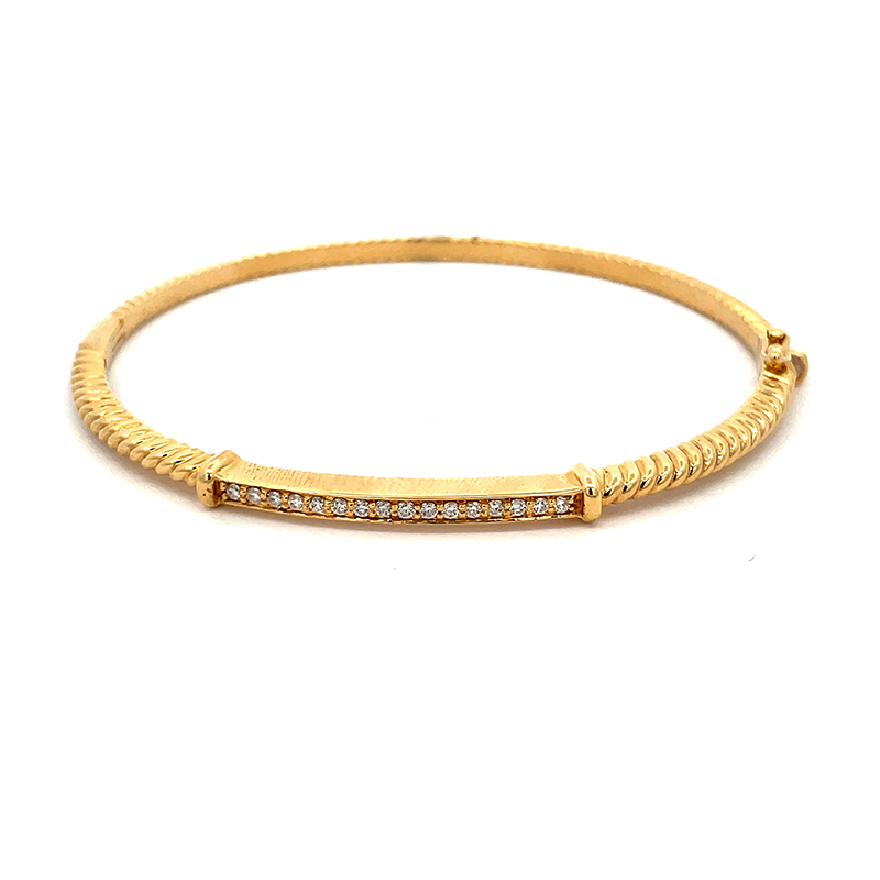 18k gold bangles