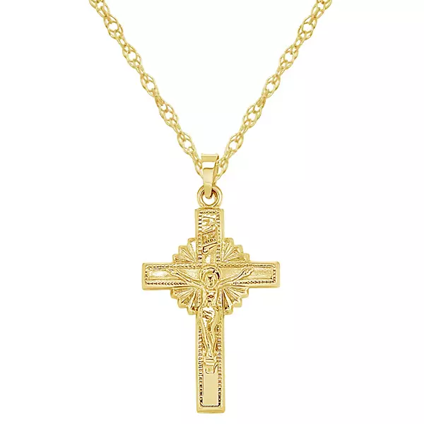 14k gold crucifix pendant