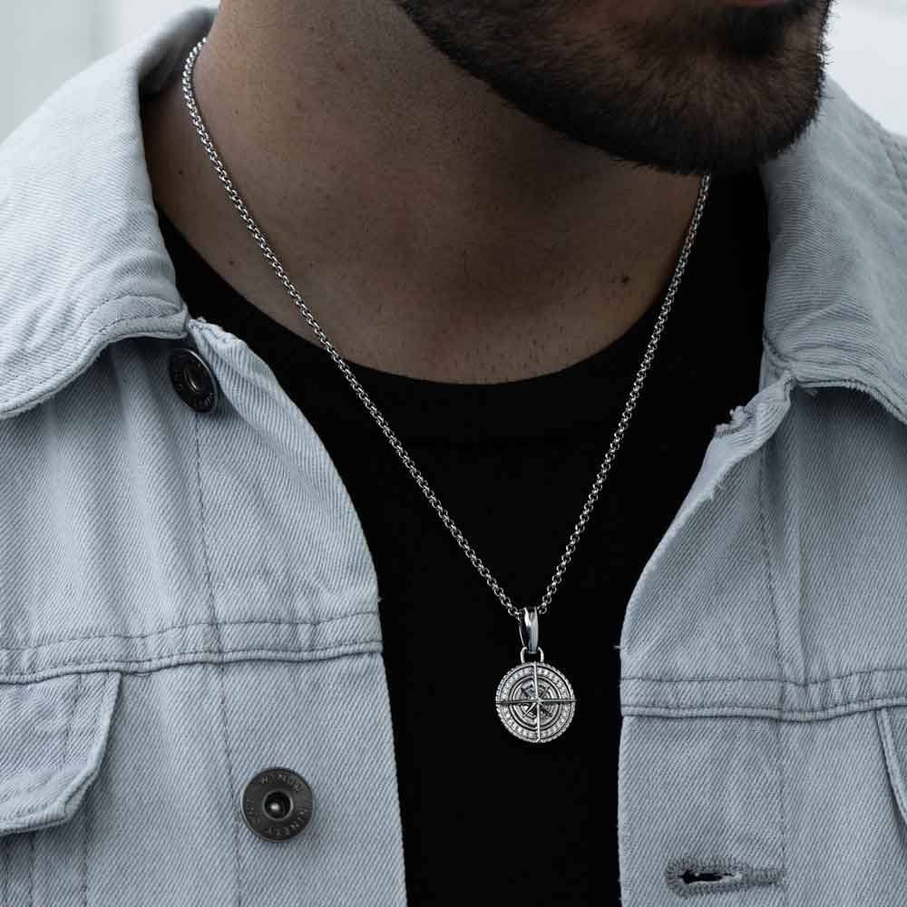 white gold pendant mens