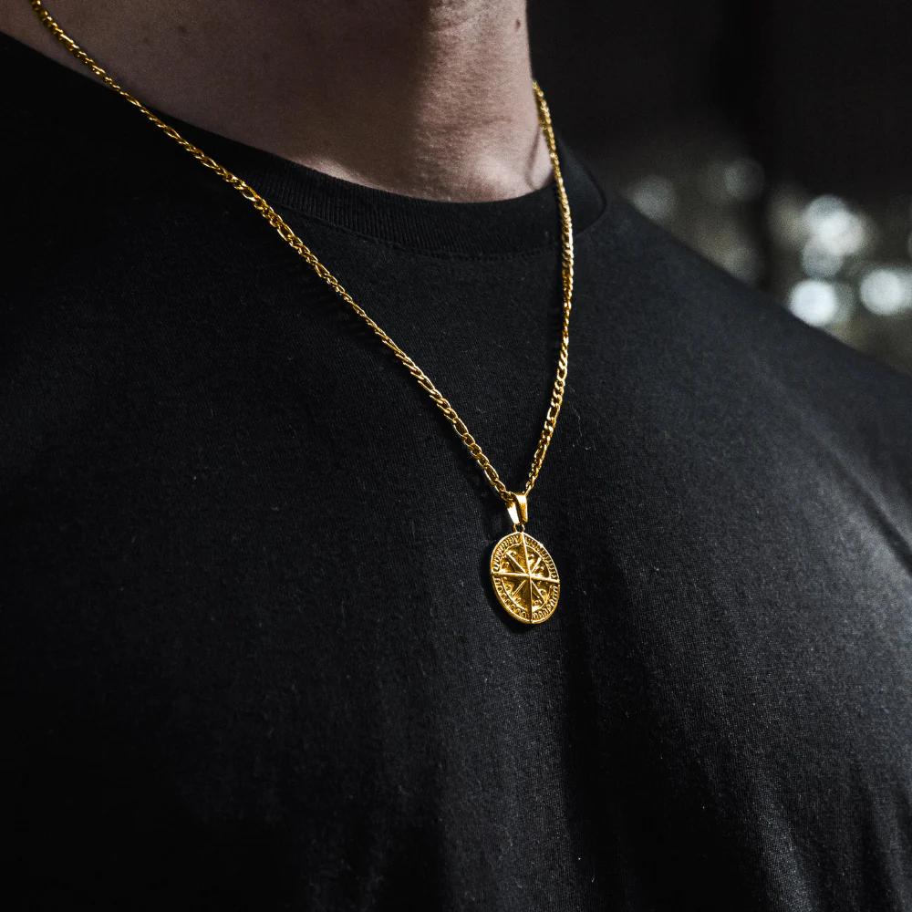 mens gold pendant necklace