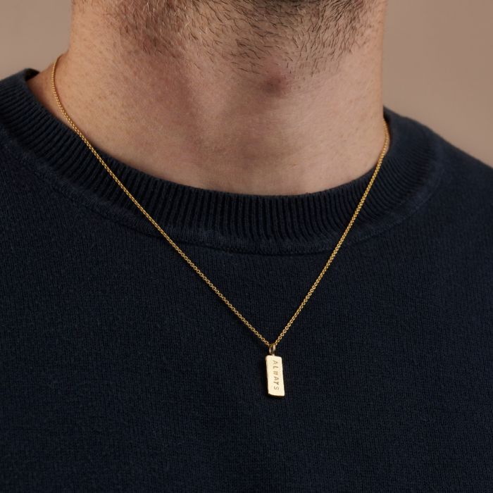 mens gold pendant necklace