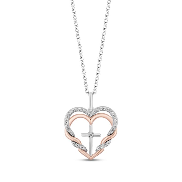 double heart necklace