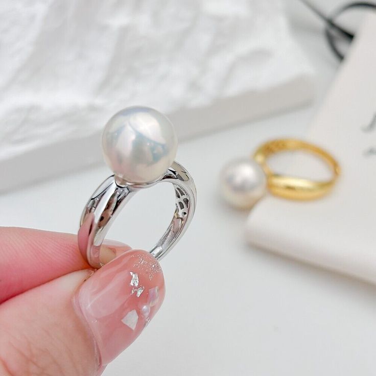 pearl engagement rings