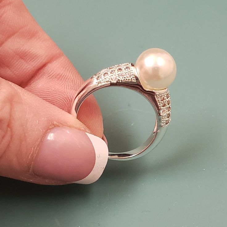 pearl wedding rings