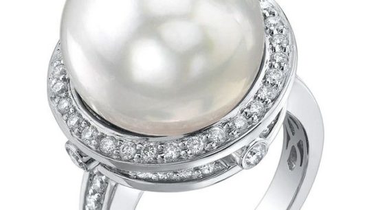 pearl and diamond ring