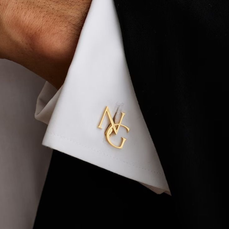 gold cufflinks