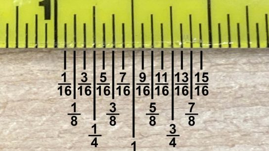 1/16 on a tape measure